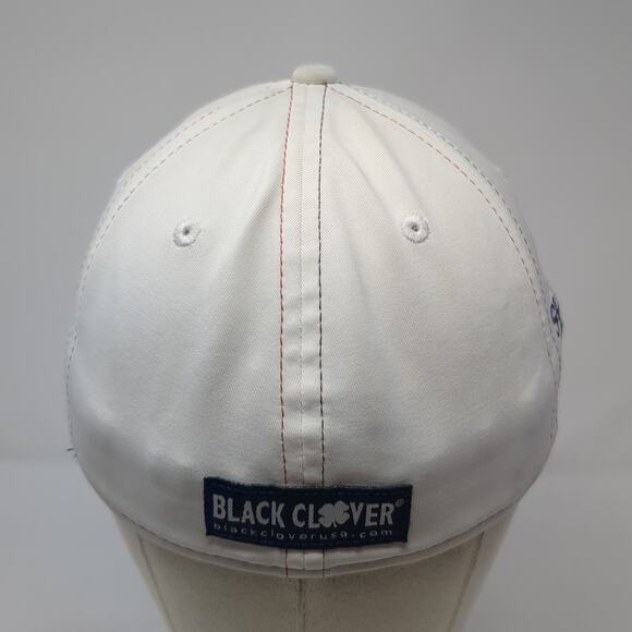 Black Clover USA Flag Fitted Baseball Hat White Medium Live Lucky - Picture 6 of 9